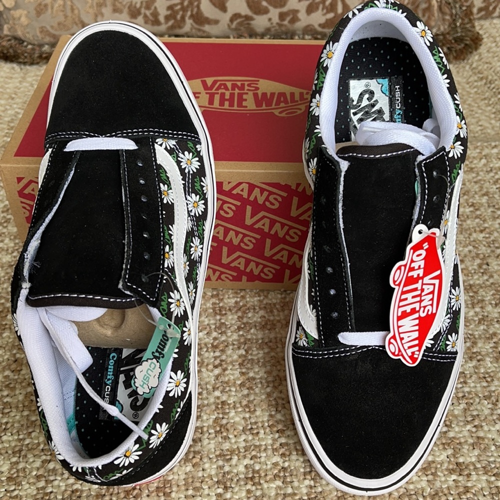 Vans Comfycush Old Skool Scribble Flower DaisyBlkM - Picture 12 of 16